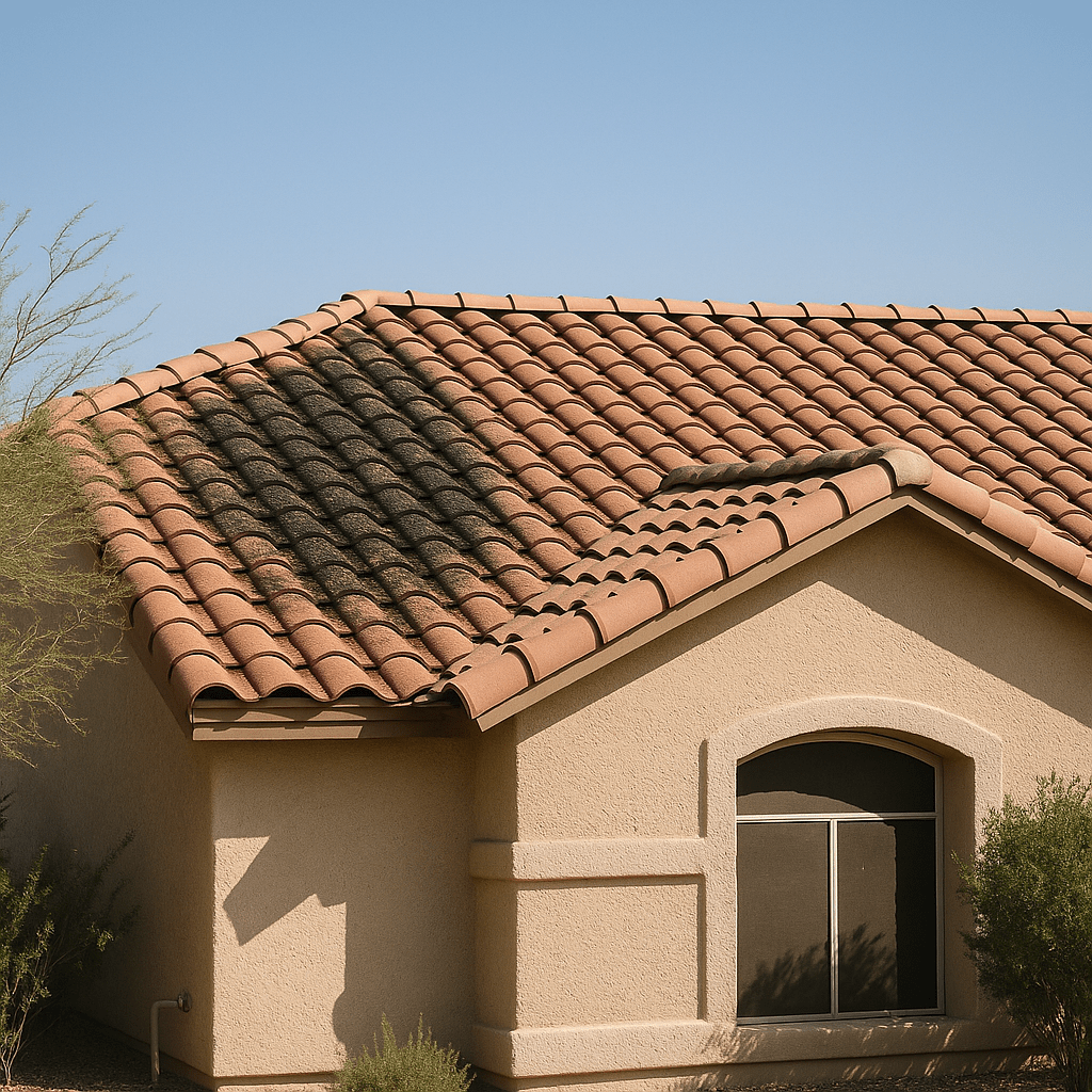 roof algae - Desert Sands Roofing Contractors roof algae
